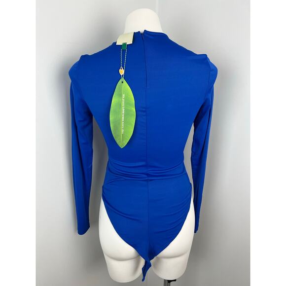 Farm Rio Bright Blue Knot Bodysuit Small - Picture 3 of 7